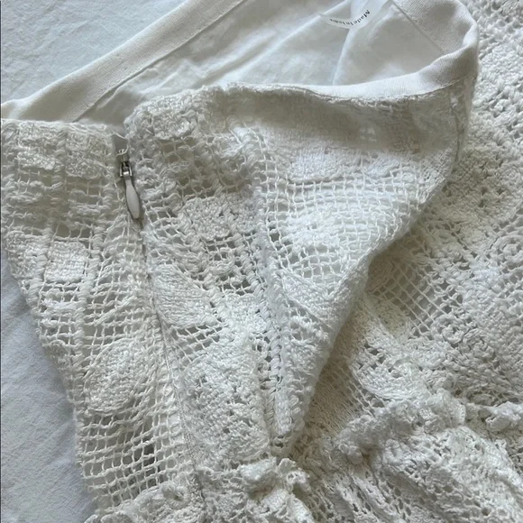 LoveShackFancy White Lace Ruffle skirt - Picture 8 of 9
